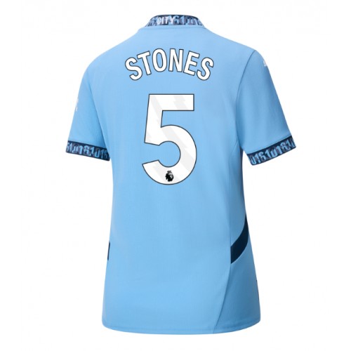 Fotballdrakt Dame Manchester City John Stones #5 Hjemmedrakt 2024-25 Kortermet